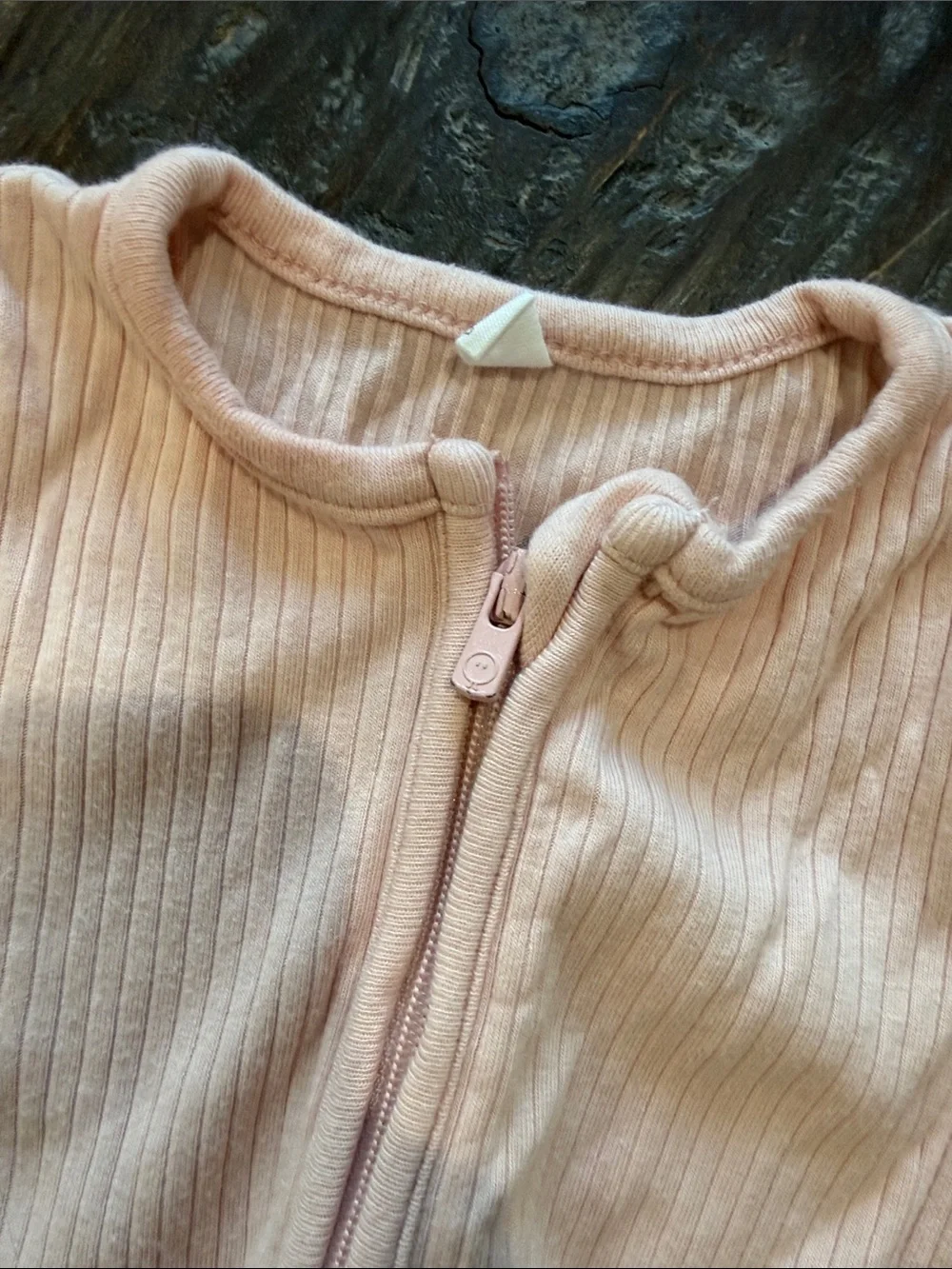 Morí Ribbed clever zip footed baby pajamas 0-3 months